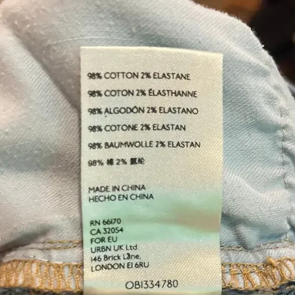 Anthropologie Pilcro Slim Boyfriend Crop Jeans Women's Size 27 Distressed Boho - Picture 11 of 13